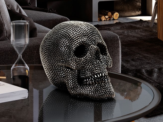 FIGURA PEQ ·CALAVERA· NEGRO