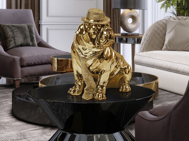 FIGURA PEQ.·BULL DOG· ORO