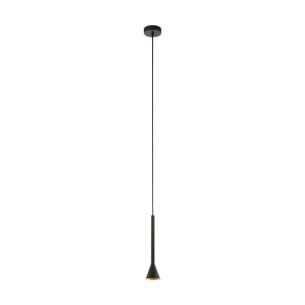 Lámpara colgante individual KYLE metal negro