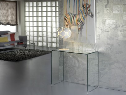 ·GLASS· CLEAR CONSOLE TABLE