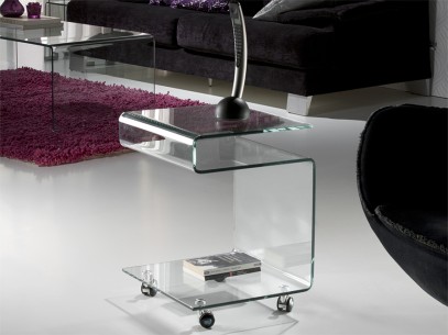 ·GLASS· CLEAR SIDE TABLE