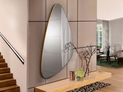 ·ORIO· TRIANG. MIRROR, 168x81, GOLD