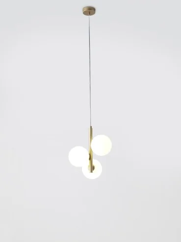 Golden lamp white balls 3 TOP