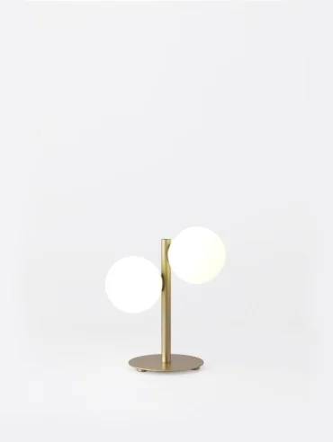 Golden table lamp white balls TOP