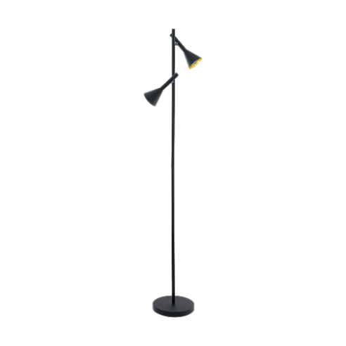 Black metal floor lamp and gold leaf CUTTERS