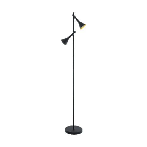 Black metal floor lamp and gold leaf CUTTERS