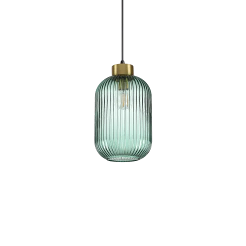 Small MINT green crystal pendant lamp