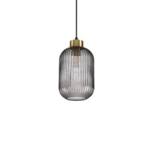 Mint small fluted glass pendant lamp
