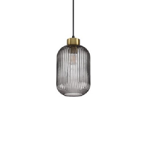 Mint small fluted glass pendant lamp