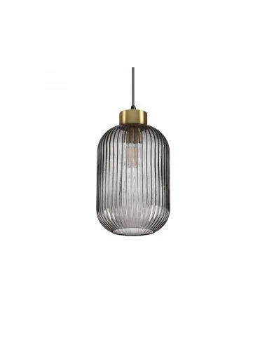 Mint large fluted glass pendant lamp