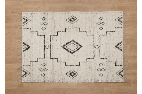 Ethnic carpet in black and white 160x230 MARIOLA