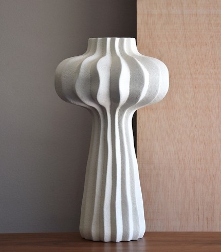 Ceramic vase broken white texture SEQUOIA high