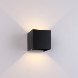 WALL LAMP OUTDOOR LED* 2*6W 2700K DIM BLACK