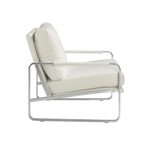 Sillón polipiel blanco