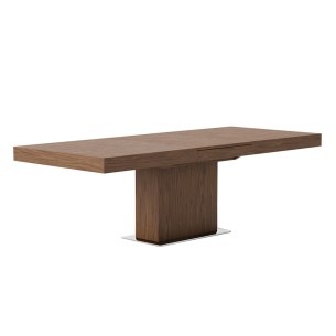Extendable dining table made of walnut veneered wood and...