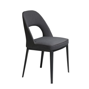 Dining chair upholstered in fabric and leg structure in...