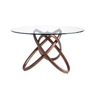 Round dining table with...