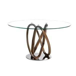 Round dining table with...