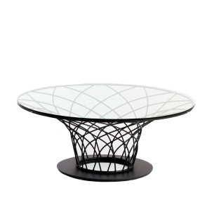 Round coffee table with...