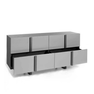 Chest of drawers with structure and interior shelves in...