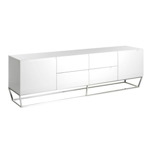 TV cabinet of DM structure lacquered in White Gloss and...