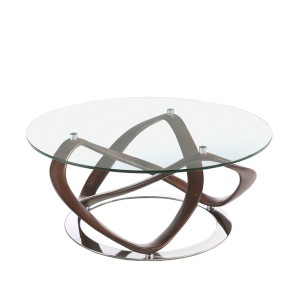 Round coffee table with...
