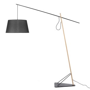 Floor lamp with fabric...