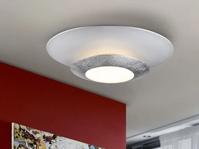 ·HOLE· LED CEILING LAMP SILVER, Ø42