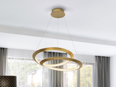 ETERNITY - LAMP GOLD LEAVES Ø60 DIMMABLE