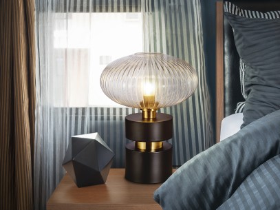 NORMA - TABLE LAMP 1L BLACK-BRASS