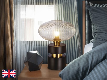 NORMA - TABLE LAMP 1L BLACK-BRASS UK