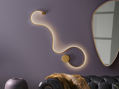 ·GRAFOS· LARGE WALL LAMP, GOLD LEAF