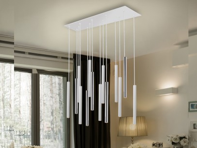 ·VARAS· LAMP CHROME/WHITE 14L. DIMMABLE