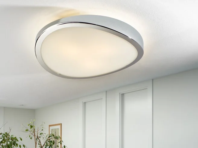 ·LEDA· CHROME CEILING LAMP, 3L.