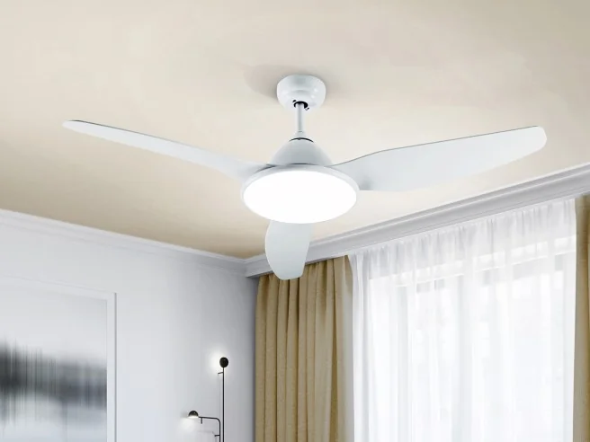 ·ORISHO· FAN, WHITE DIMMABLE