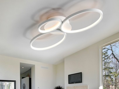 ·SIOS· LED CEILING LAMP,3 RINGS,WHITE