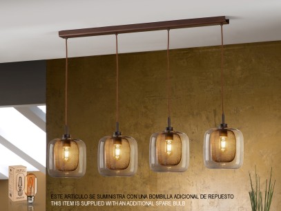 ·FOX· CHOCOLATE PENDANT 4L.DIMMABLE