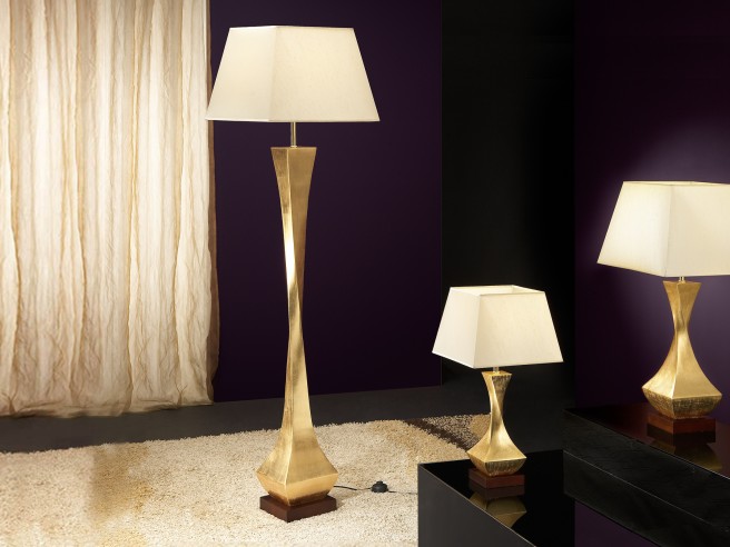 ·DECO· FLOOR LAMP, 1L, GOLD.