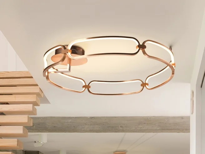 ·COLETTE· LED CEILING LAMP Ø80, ROSE GOL