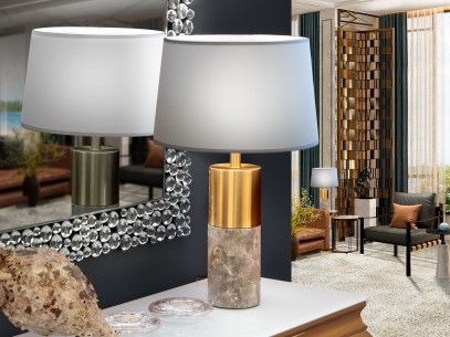 ·LUCIAN· TABLE LAMP 1L., GREY MARBLE