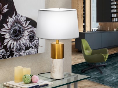 ·LUCIAN· TABLE LAMP 1L., WHITE MARBLE