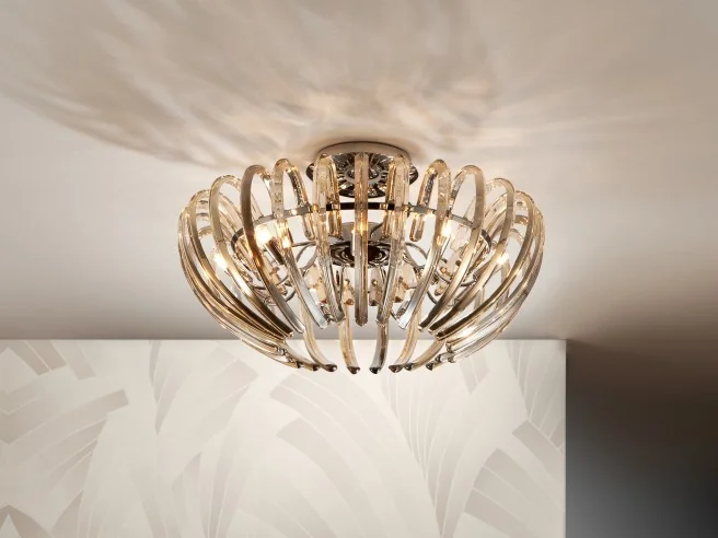 ·ARIADNA· CHAMPAGNE CEILING LAMP 9L.DIMM