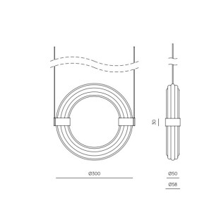 Lámpara colgante metal negro mate Elli AROMAS 2