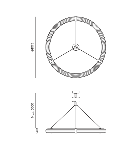 copy of Lámpara colgante aro metal negro mate Elli AROMAS