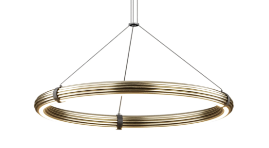 Lámpara colgante aro metal oro envejecido Elli AROMAS