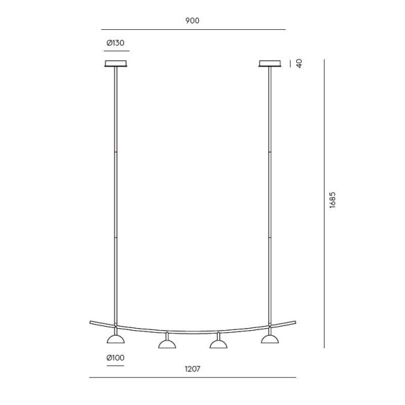 Lámpara colgante metal negro mate Tana AROMAS