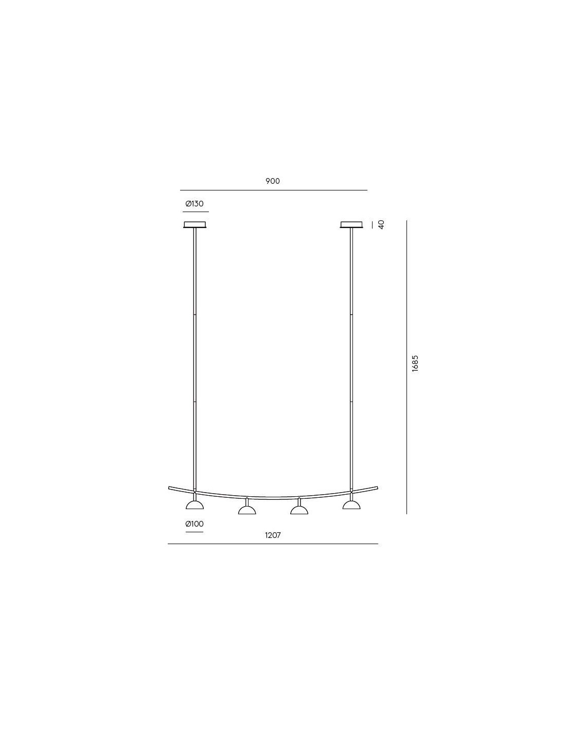 Lámpara colgante metal negro mate Tana AROMAS