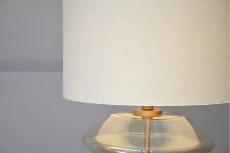 Lámpara de mesa KAROL vidrio ámbar zig zag 2