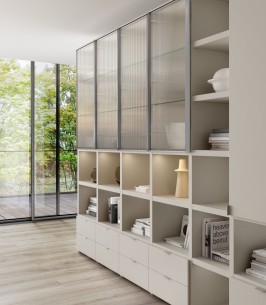 Estantería con vitrinas e iluminación led 2