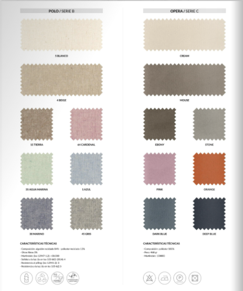 Cama Corfú con base tapizada a medida